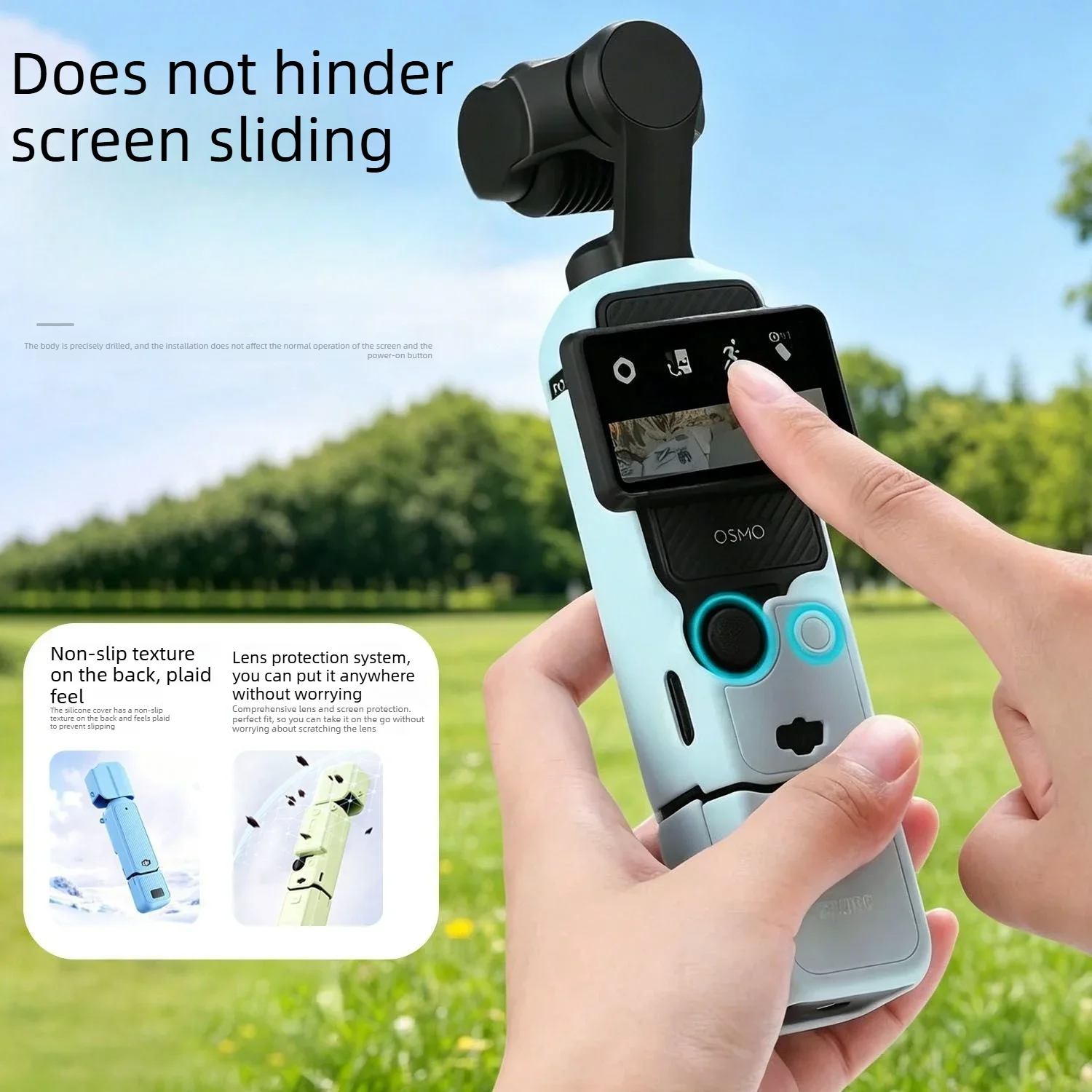 Macaron-farbige, kratzfeste Silikon-Schutzhülle für DJI OSMO Pocket 4 Pocket3 Sportkamera, Schutzabdeckung, Basiszubehör – Detail 6
