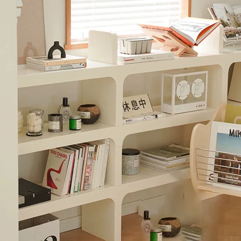 White Modern Bookshelf Bedroom Minimalist Items Unique Office Magazine Rack Storage Design Estande De Livros Modular Furniture