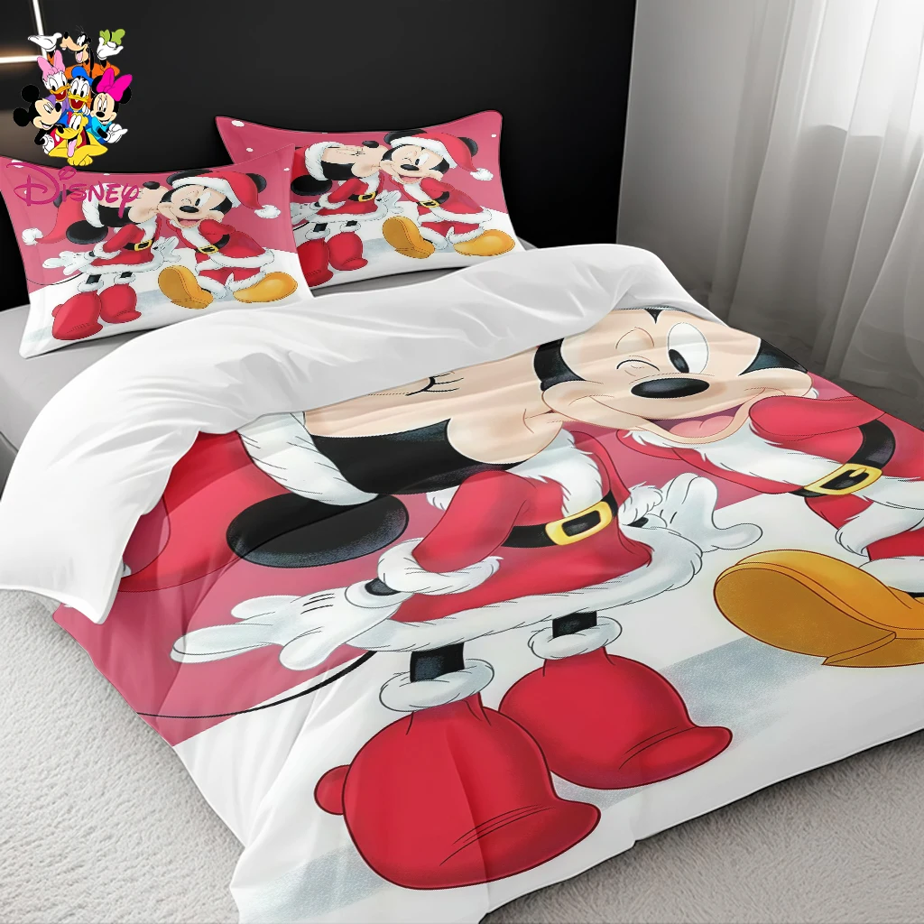 طقم غطاء لحاف ديزني ميكي آند ستيتش 2/3 قطعة بدون حشو عصري ومريح مثالي لغرف النوم العائلية وغرف الضيوف
