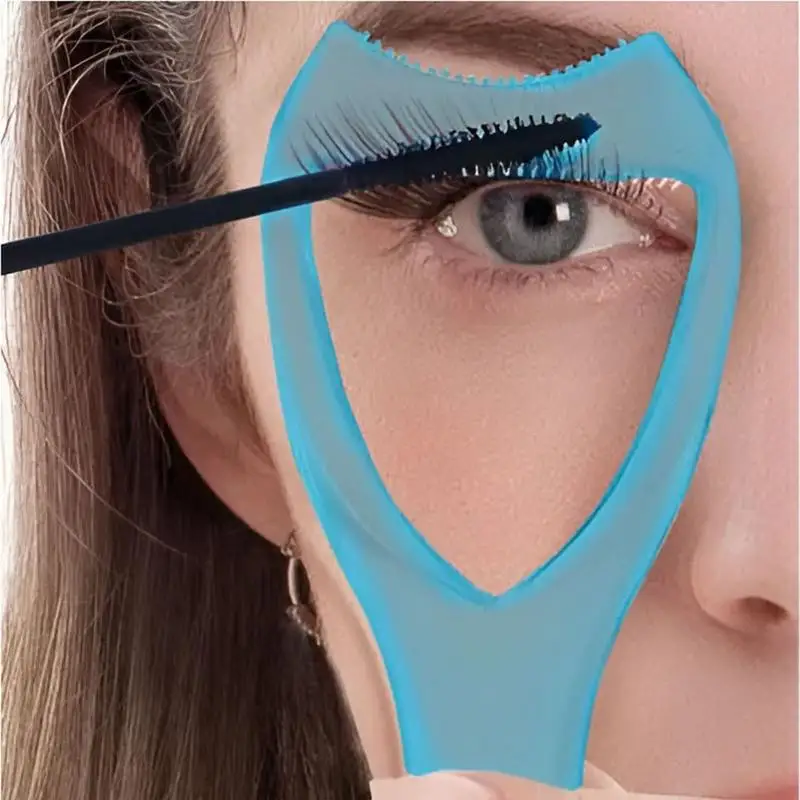 3 In 1Eyelash Tools Makeup Mascara Shield Guard Curler Applicator Comb Guide Card Makeup Tool