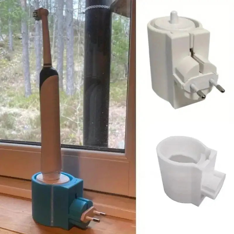 Electric Toothbrush Charging Base Socket Bracket Cable Storage Box Mounting Bracket/Power Cord Manager