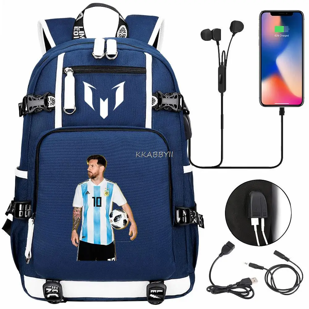 Messi Backpack Woman Men Canvas Camouflage School Bags Capacity Laptop Student Schoolbag Travel Unisex Laptop Mochilas