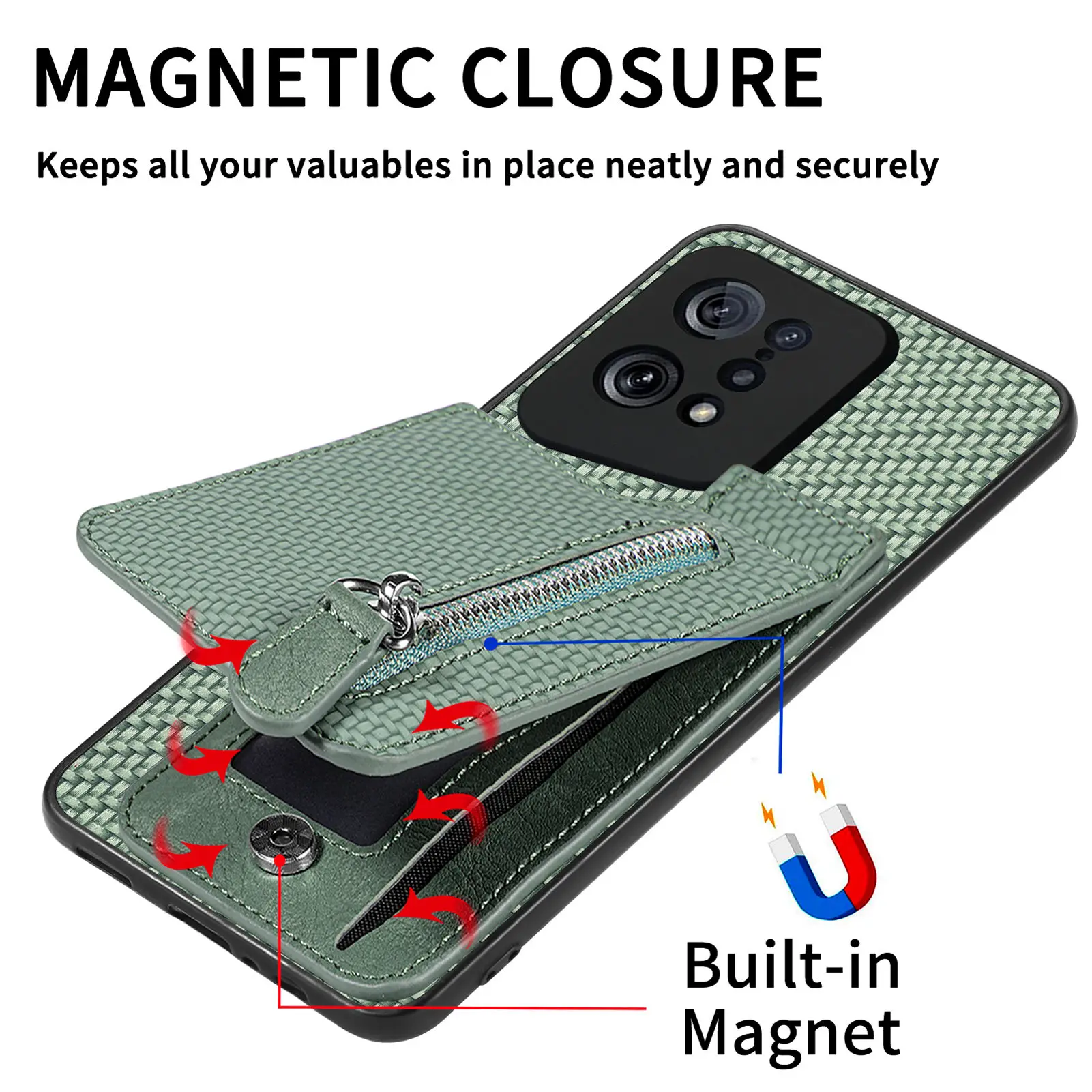 Magnetic Wallet Case For OPPO Reno 10 8 7 6 5 7Z 8T Find X5 X3 Lite X6 Pro A74 A72 A52 A96 A53 A5 A9 2020 Flip Case Back Cover