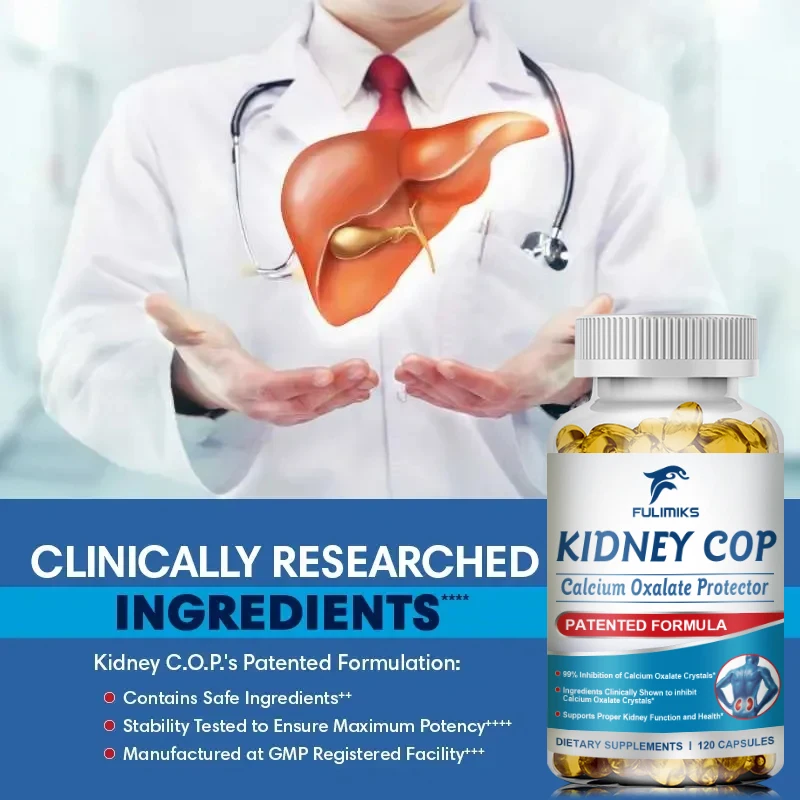 FULIMIKS Advanced Kidney Care Capsules, with Citric Acid & Vitamin B6, Supports Crystal Reduction, Kidney & Urinary Health