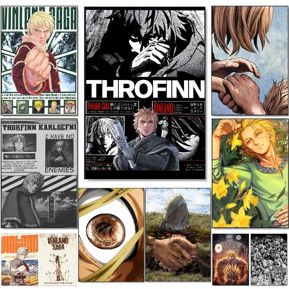 Cool Teenage Comics V-VinlandS Saga Poster Waterproof Anime Posters High Quality Wall Art Print For Room Decor Gift