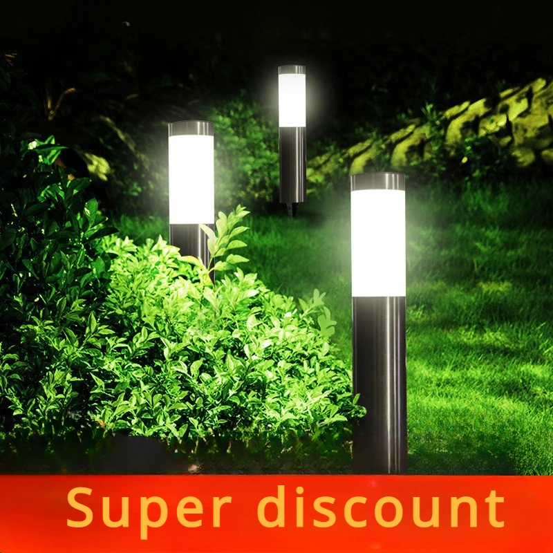 Ground Courtyard Solar Outdoor Waterproof Stainless Steel Courtyard Lamp Landscape Decoration Lamp Lawn Atmosphere Lamp Heat