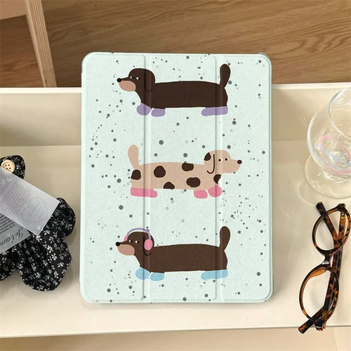 Imagen 2 del producto Funda para tableta Kawaii Puppy para Apple iPad Pro 2024 11 pulgadas 2025 Air5/4 10,9 iPad 10 9,7 10,2/10,5 mini 6/5/4 con portalápices