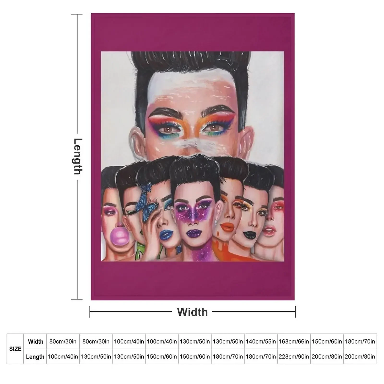 James Charles Unleash Your Inner Artist Series Throw Blanket Bed christmas decoration Flannels Luxury St Beautifuls Blankets