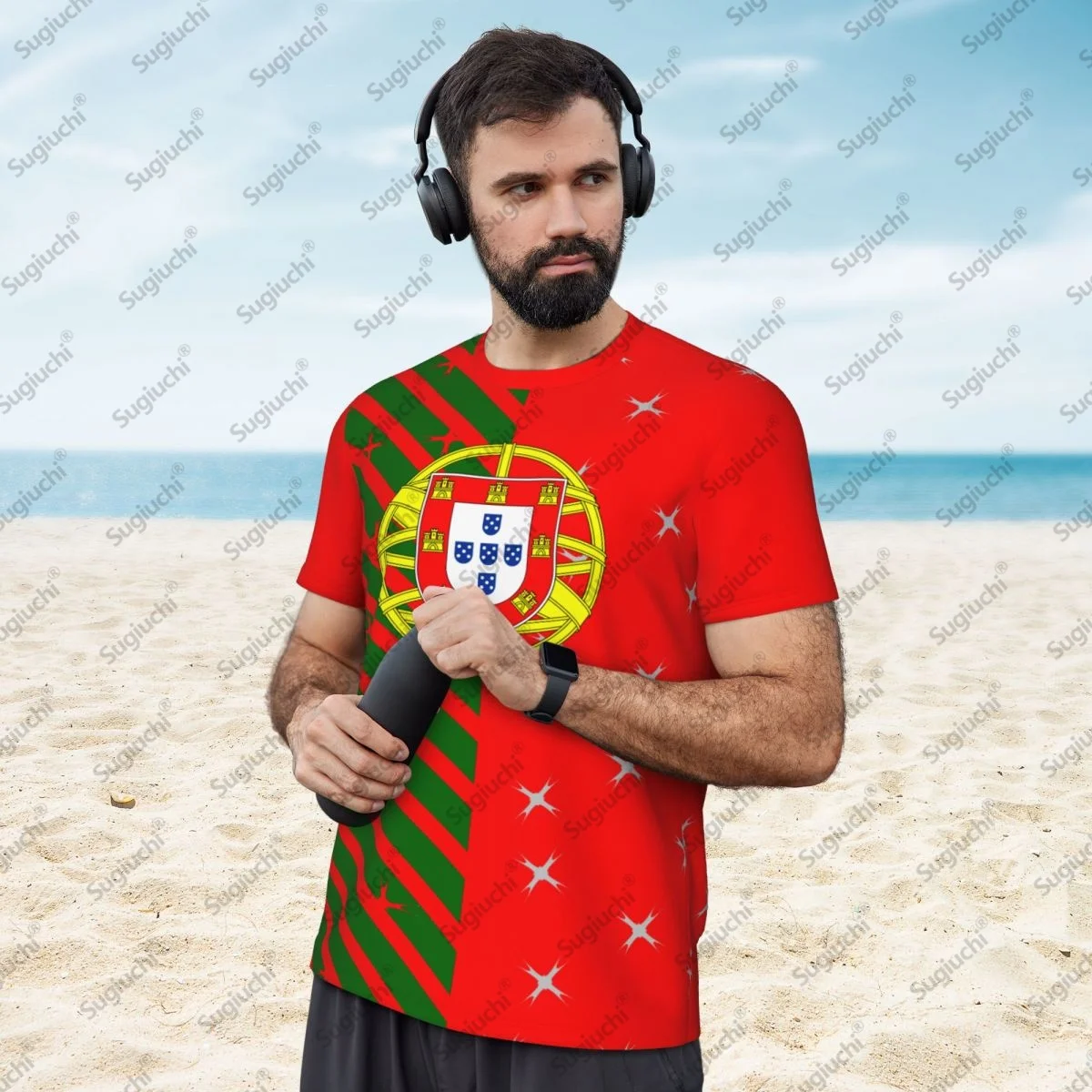 2026 تي شيرت بعلم برتغالي للرجال والنساء ملابس شبكية رياضية قابلة للتنفس لتشغيل الدراجة والتنس واللياقة البدنية #6
