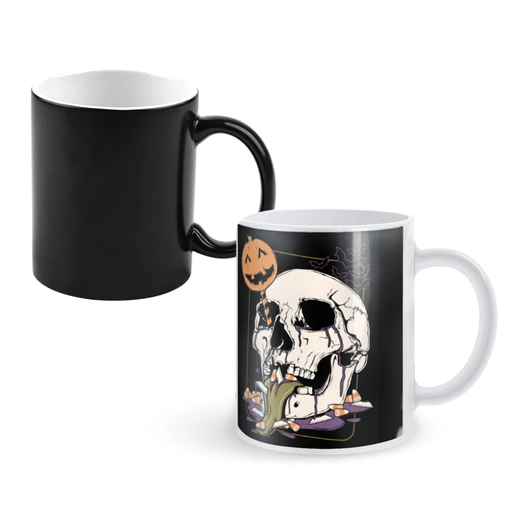 

Silent Screams and Sugar DreamsCoffee Mugs And Mug Creative Color Change Tea Cup Ceramic Milk Cups Novelty Gifts