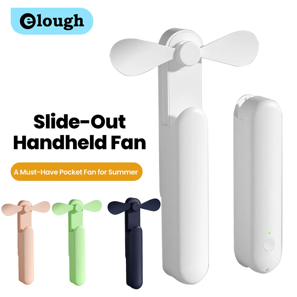 

3-in-1 Foldable Mini Portable Handheld Fan 1200mAh Power Bank USB Rechargeable Personal Cooling for Outdoor Travel