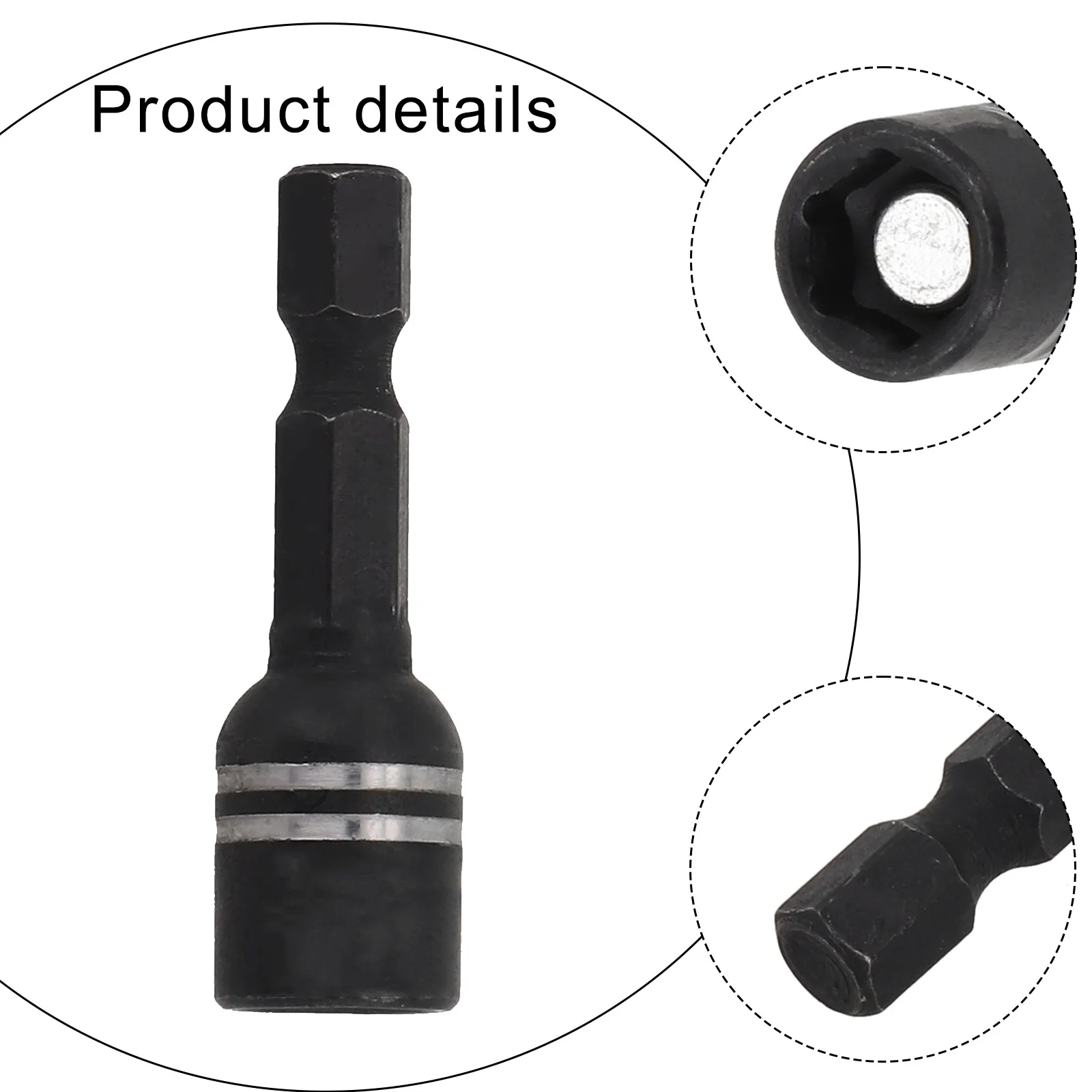 8mm Magnetic Nut Screwdriver Adapter Compatible with Various Electric Tools Steel for Long Lasting Performance - Detail 1