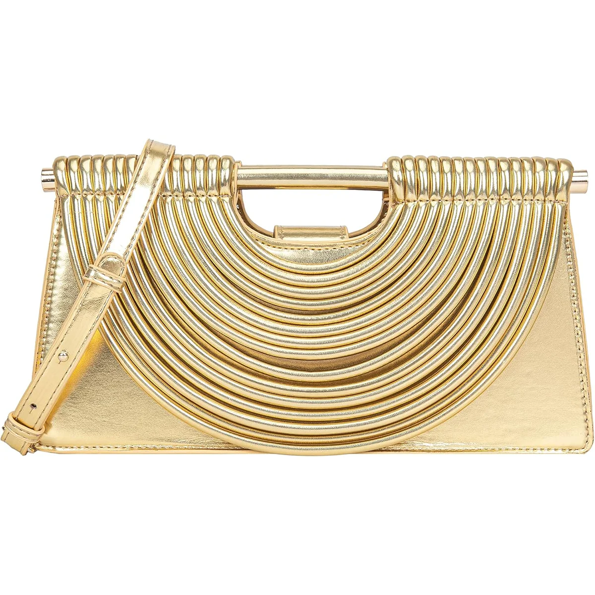 

Fashion Striped Woven Evening Handbag for Women, Semi-Circular Designer Shoulder Bag,Handle Crossbody Purse, Elegant Party Tote