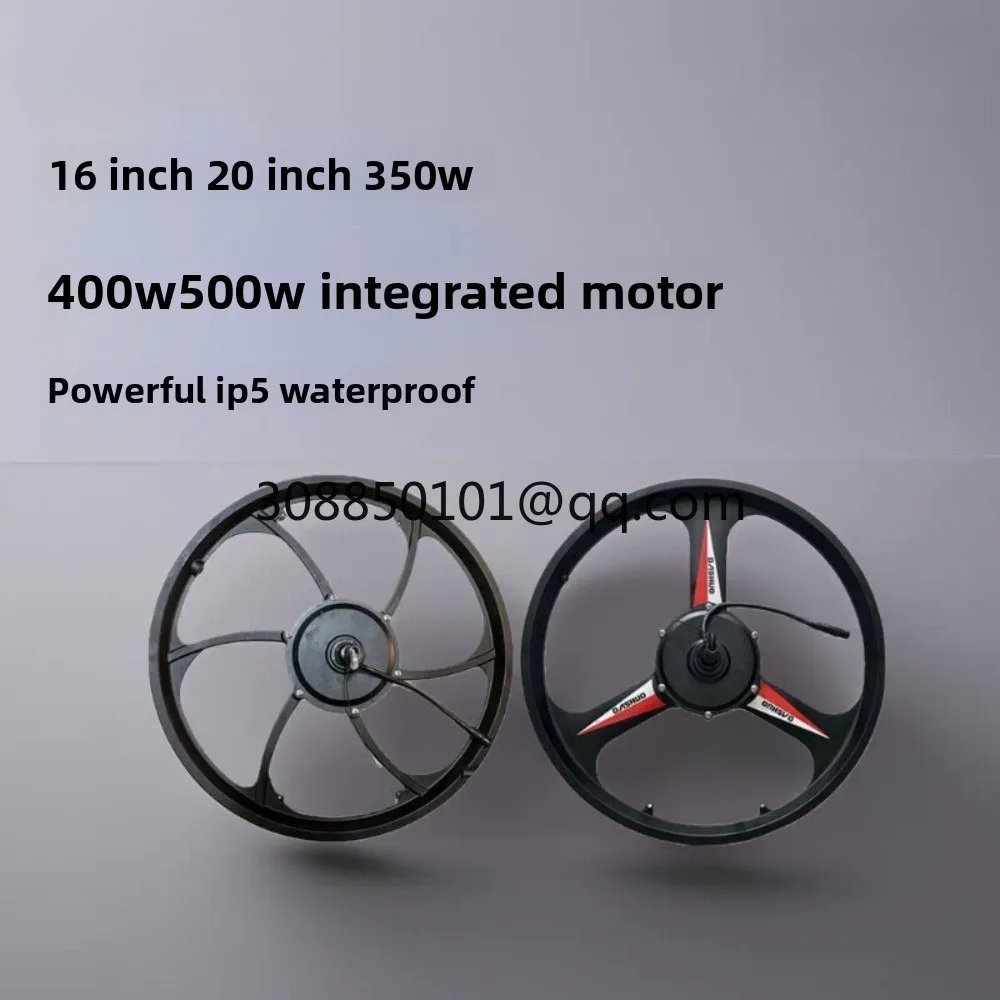 16 inch 20 inch 26 48V350W400W500W folding electric vehicle motor, pure copper core disc brake, variable speed wheel hub