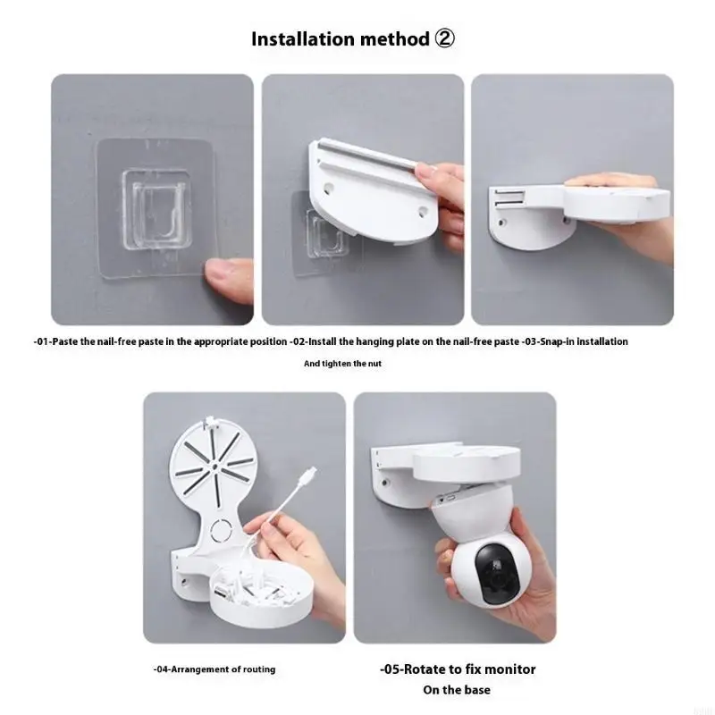 دعامة تثبيت على الحائط لكاميرا الأمان العالمية على شكل حرف L معزولة لتنظيم كابلات البناء من الكمبيوتر الشخصي، رف سهل التركيب #3