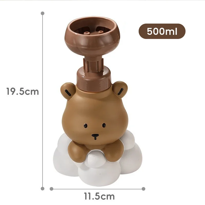 250/500 ml Schaum Spender Bad Cartoon Bär Presse Hand Sanitizer Shampoo Dusche Gel Pumpe Flasche Tragbare Nachfüllbare Behälter