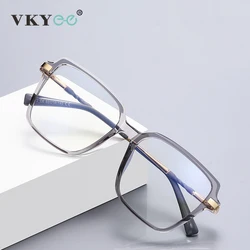 VICKY Fashion Large Frame Square Design Eyewear Women's Anti-Blue Light Reading Glasses Customizable Prescription PFD2212