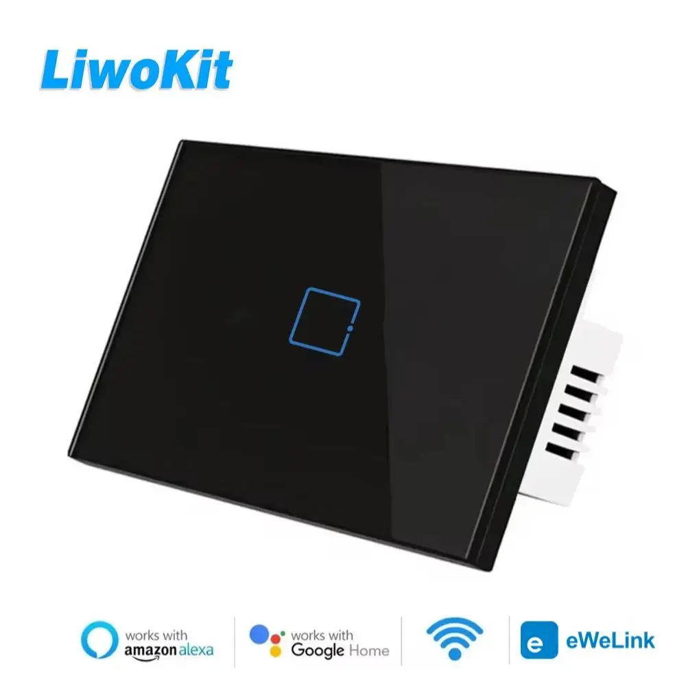 LiwoKit Wifi EWelink App Smart Switch US Smart Wall Light Switch with Neutral Wire Required Work with Google Home Alexa