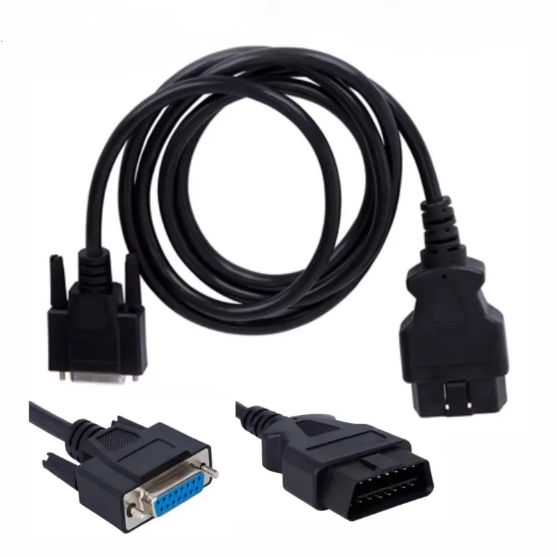 

155CM OBD2 16Pin Male To DB15Pin Female DP 15PIN Cable OBD To DB15 Pin Female Interface 16 Pin Connection Car Extension Cable