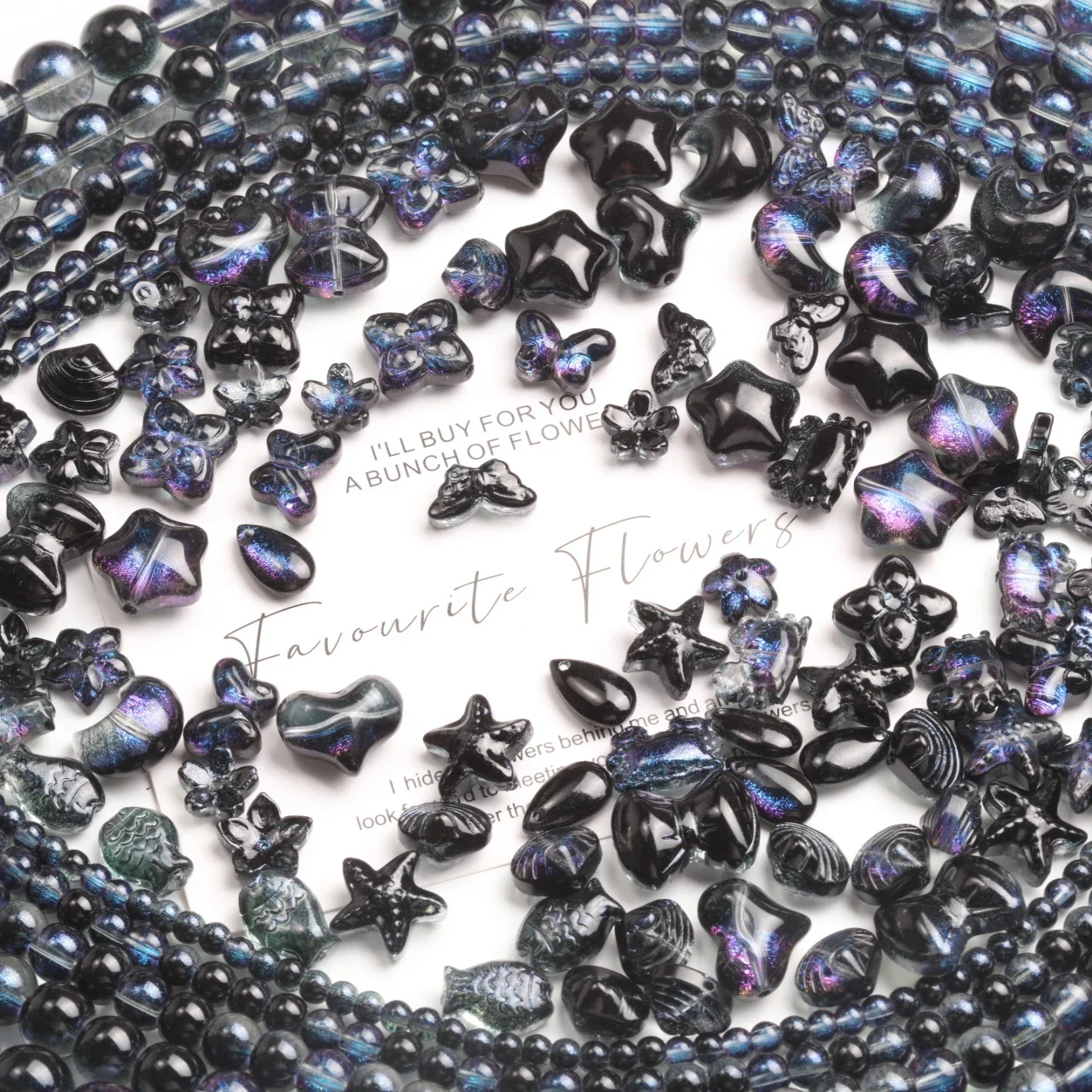 34 Pcs Mixed Shape Starfish /Shell/ Small Fish Glass Loose Beads DIY Making Earing Necklace Jewelry Accessories
