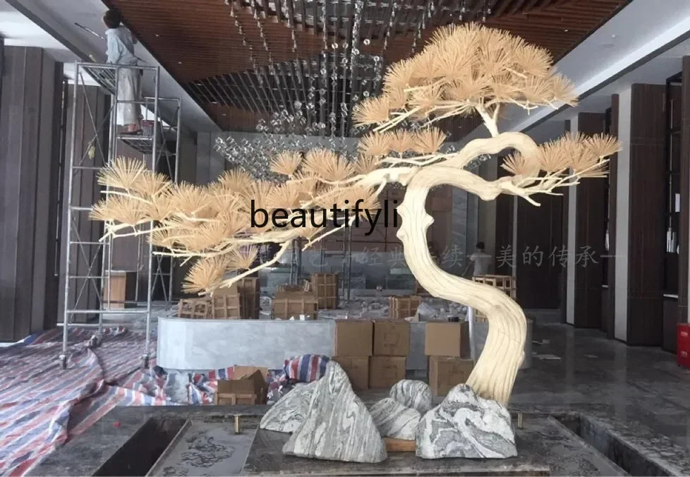 Artificial Greeting Pine Fake Trees Large Cedar Podocarpus Macrophyllus Shopping Mall Hotel Decoration Personalized