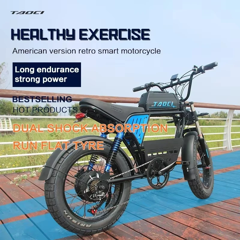 Electric Bike1500W High Power 48V18AH lithium battery Electric bicycle Hydraulic Brake 20 Inch Fat Tire Mountain Off-Road E-bike