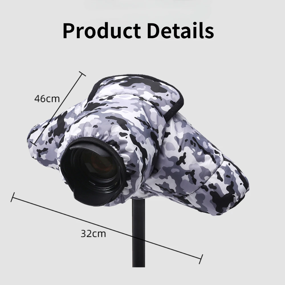 كاميرا DSLR غطاء دافئ مقاوم للبرد غطاء عازل للشتاء في الهواء الطلق تخزين حراري عالي القوة لكاميرات DSLR MILC Canon Nikon