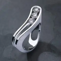 New Silver 925 Jewelry Irregular White Zircon Openwork Ring For Men and Women Party Wedding Jewelry Gifts Drop Shipping