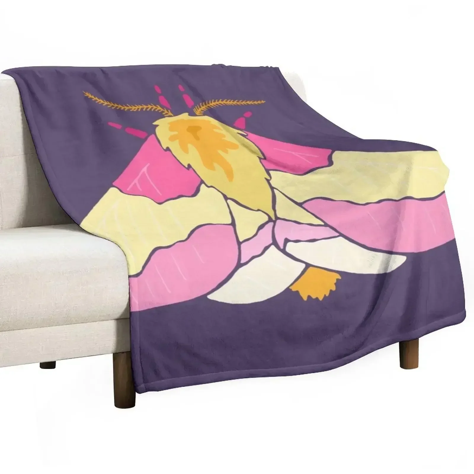 

Rosy Maple Moth Throw Blanket Foldable Soft Warm Blanket for Outdoor Use