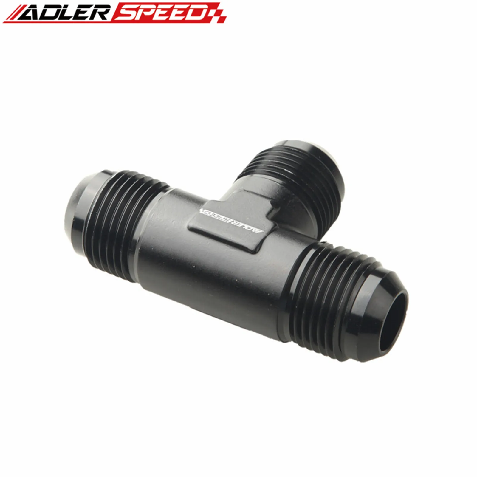 Universal AN3/4/6/8/10/12 Aluminum Alloy AN Male Thread Flare Tee Union T Pipe Fuel Hose Fitting Adapter Black/Blue