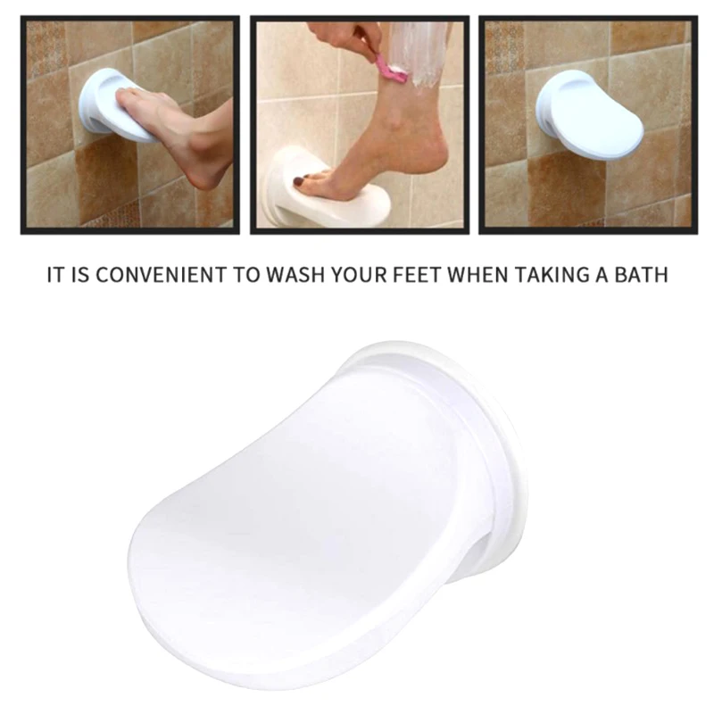 Bathroom Footrest Shower Foot Rest Shaving Leg Step Holder Wall Mounted Pedal Step Suction Cup Non Slip Foot Pedal Wash Feet