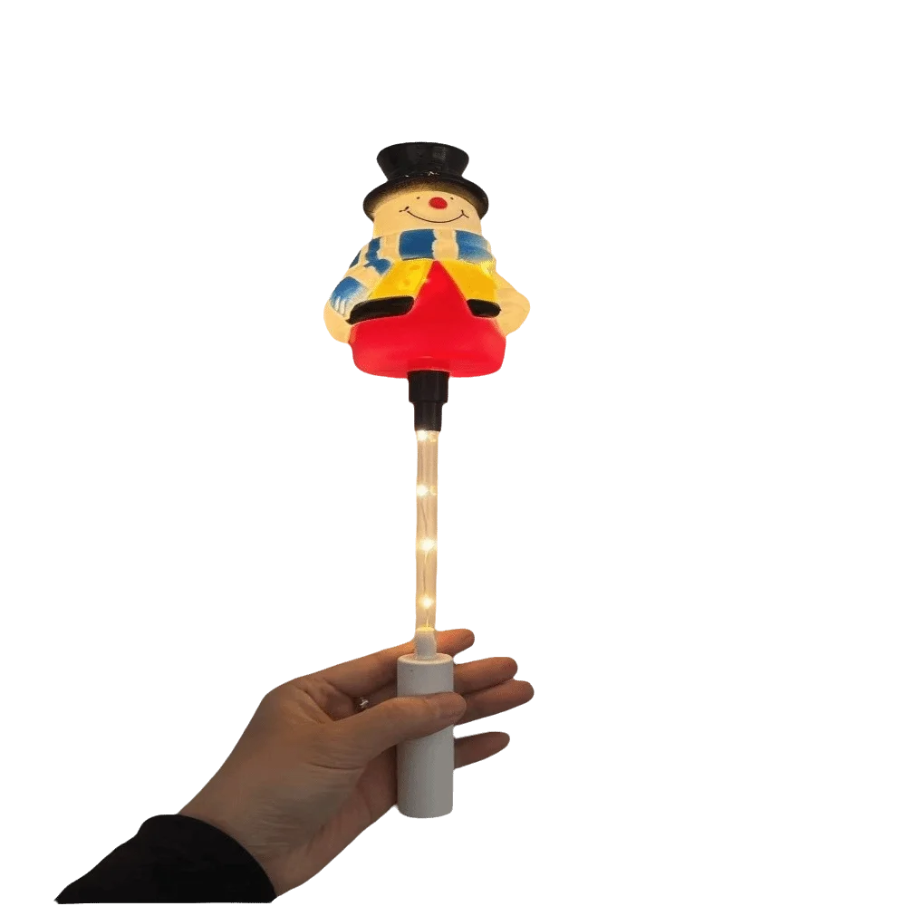 Xmas Props Santa Claus Handheld Glow Stick Snowman Rabbit Christmas LED Glowing Stick Cute Tree Party Light Stick Indoor Decor