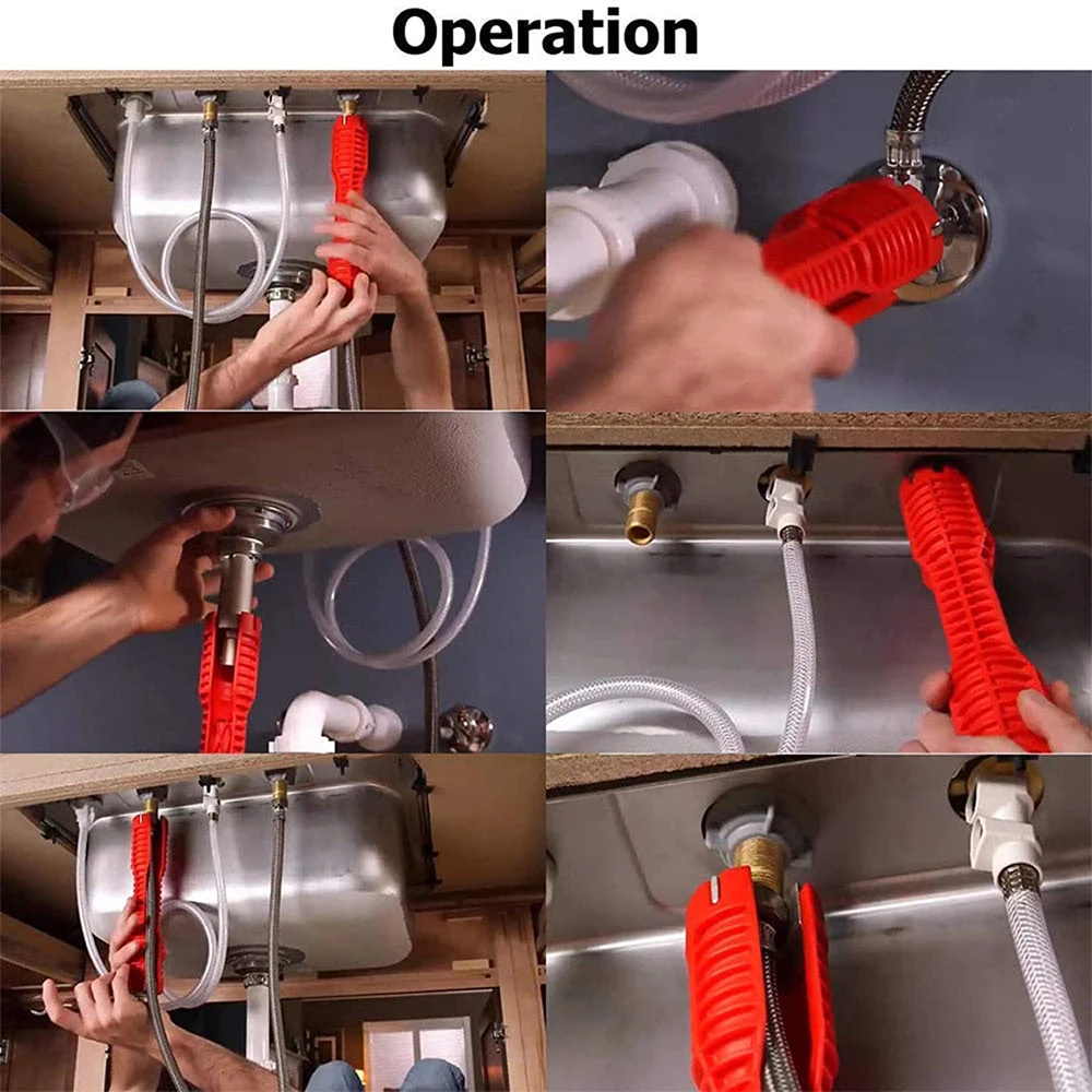 Neue 8-in-1 Multi Key Flume Magic Wrench Sink Sanitär Werkzeuge Magic Wrench Mehrzweckschlüssel Englisch Schlüssel Sanitär Schlüssel Werkzeug – Detail 10