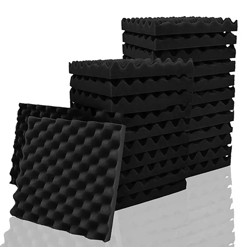 Sound Dampening Panels 12Pcs Acoustic Panels Self-Adhesive Panel 11.8 X 11.8 X 1.3 Inch High Density Sound Panels For Noise