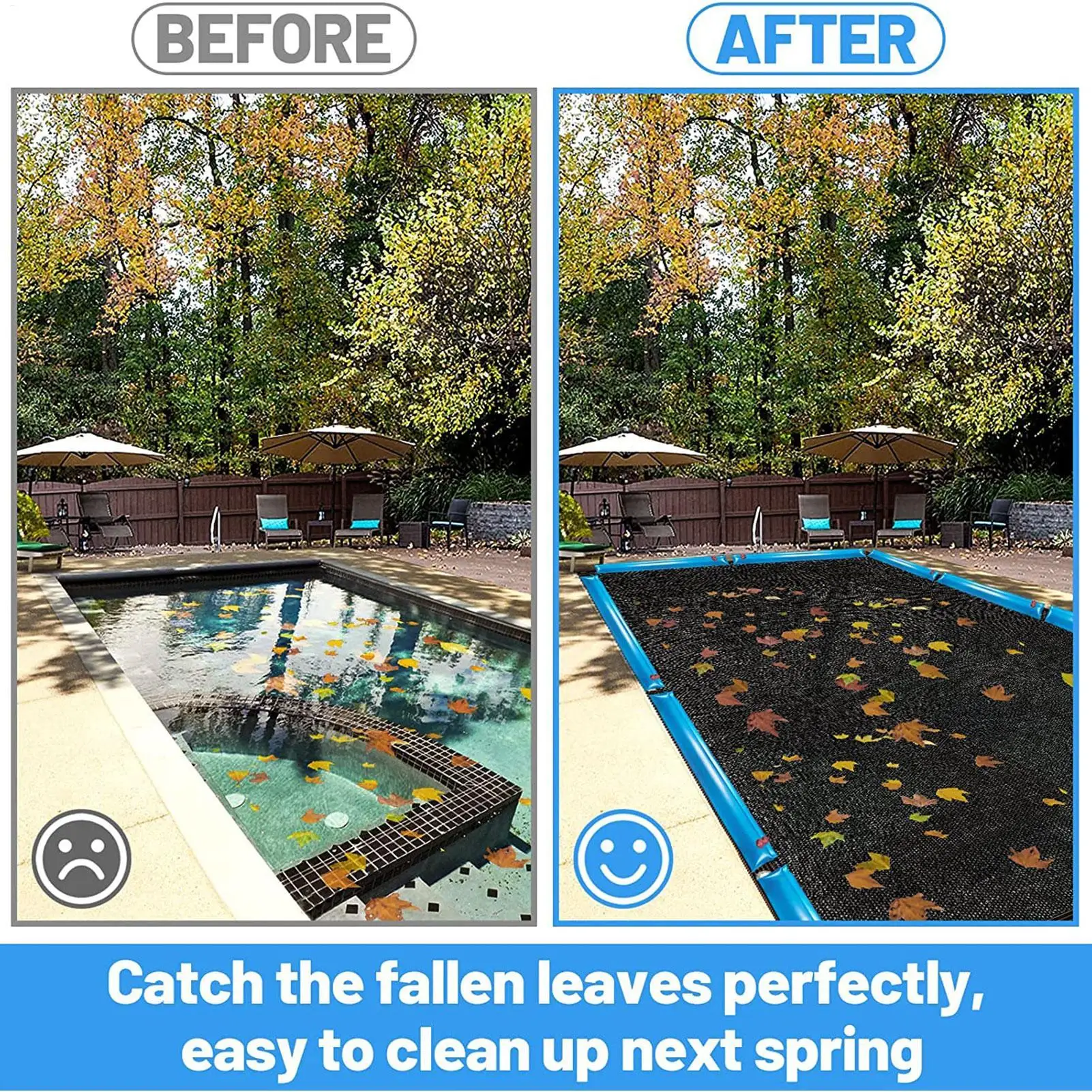 Pool Leaf Net Cover Leaf Netting For Inground AboveGround Rectangle Pools Pond Mesh Cover Catching Leaves Outdoor Sunshade