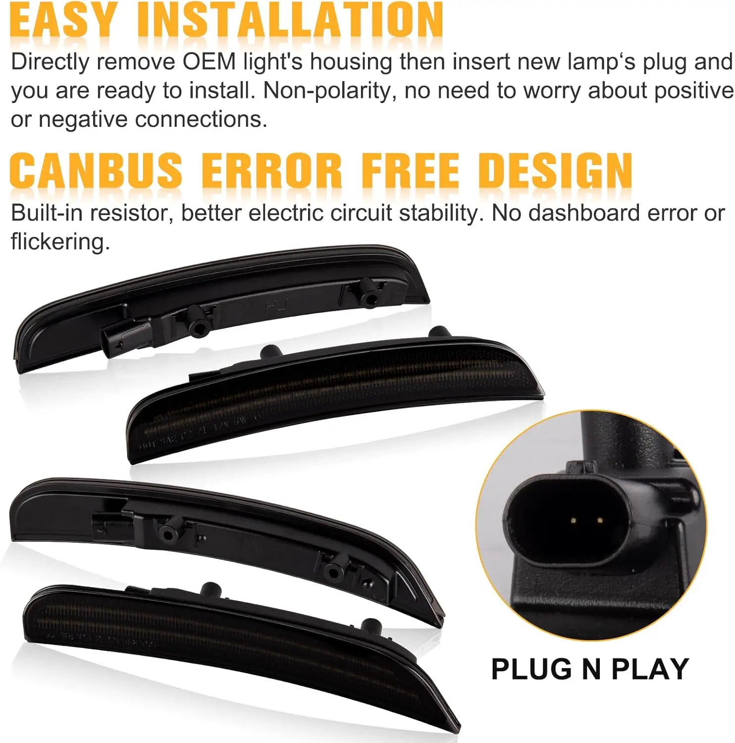 ل شاحن دودج المصد الأمامي/الخلفي الجانب ماركر ضوء بدوره مصباح إشارة/أضواء القيادة استبدال OEM مصابيح Sidemarker 2015-2023