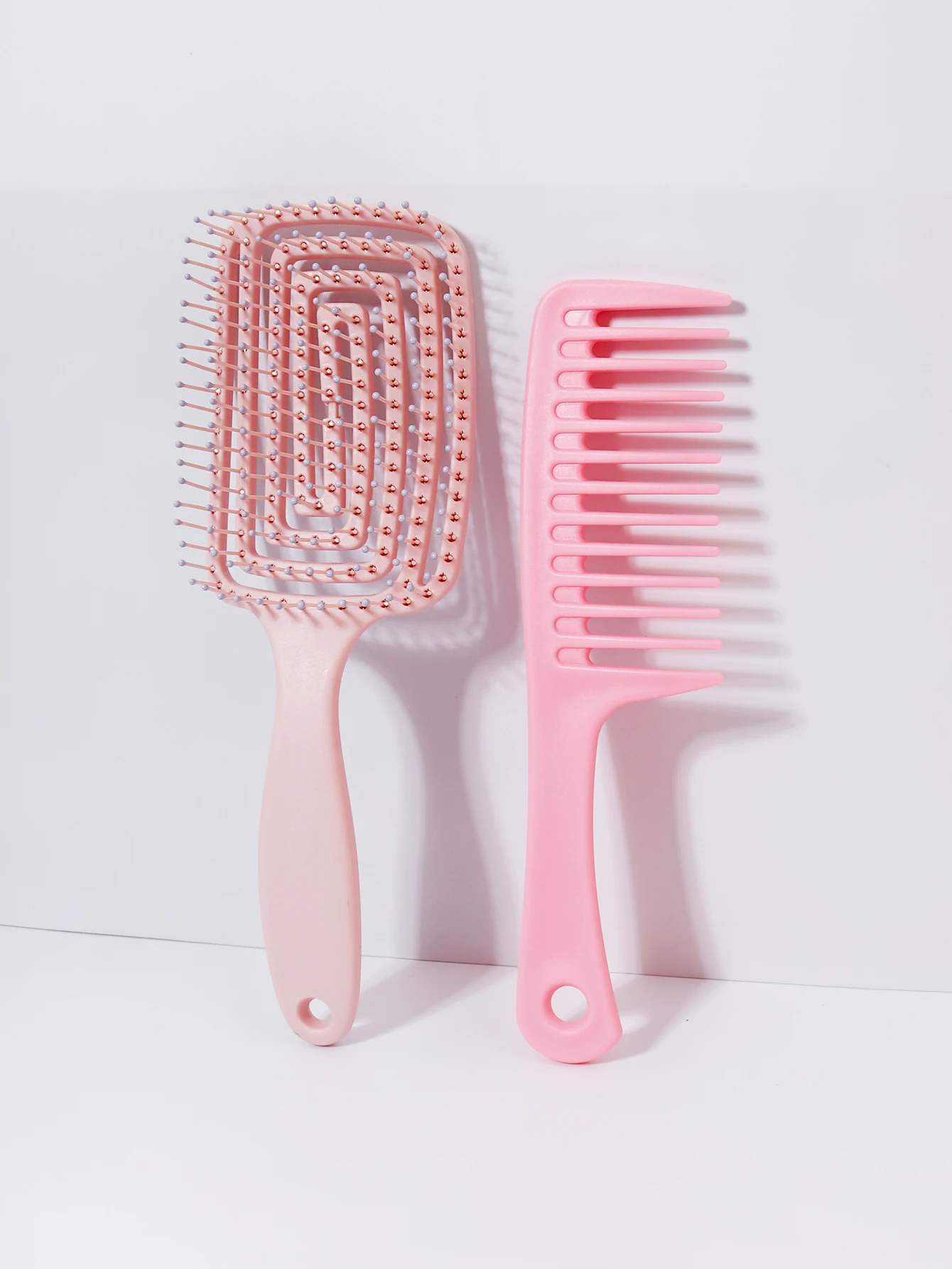 コームセット、通気性のあるヘアブラシ、幅広の歯の櫛、巻き毛、濡れた髪、乾いた髪に適しています、ホームサロン、本物の髪のウィッグに特化しています
