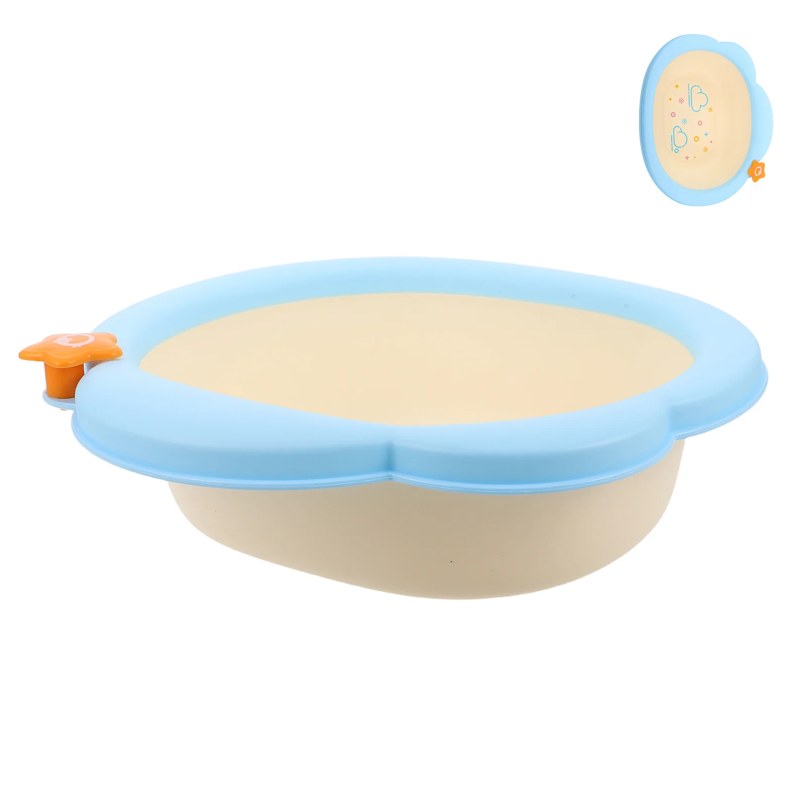 

4200Ml Baby Wash Basin Anti-Slip Base Multi-Use Infant Basin for Home Travel Outdoor Lightweight Kids Washing Container