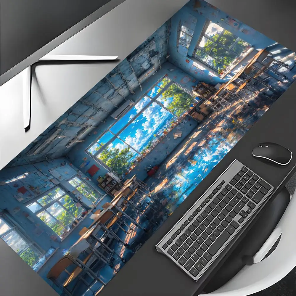 

Classroom Illustration Design large Mouse Pad Desk Mat Gaming mat pc accessories rubber anti-slip keypad expansion mousepad