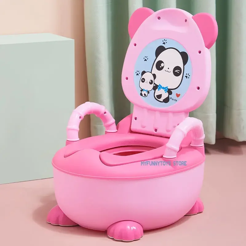 Baby Potty Training Toilet Seat Comfortable Backrest Cartoon Pots Portable Baby Pot For Children Potty Toilet Bedpan