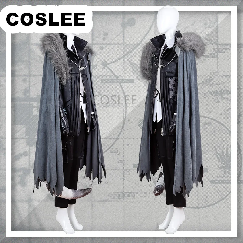 COSLEE Game Arknights SilverAsh Cosplay Costume RHODES ISLAND Fashion Handsome Combat Uniform Halloween Outfit Unisex