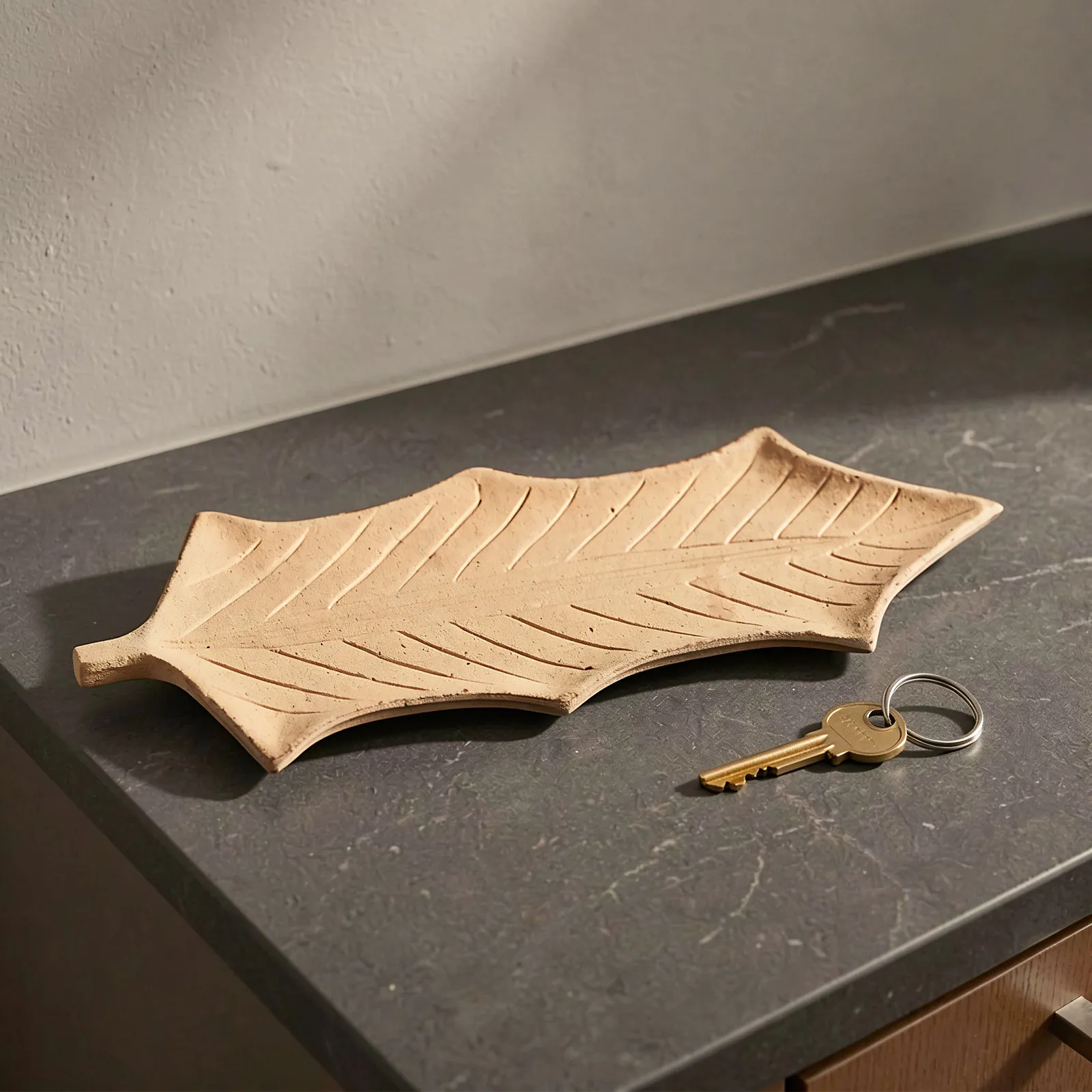 Unpainted Wood Leaf Shape Tray DIY Stainable Craft Blank Rustic Wooden Tray Organizer for Entryway Table Jewelry Coins