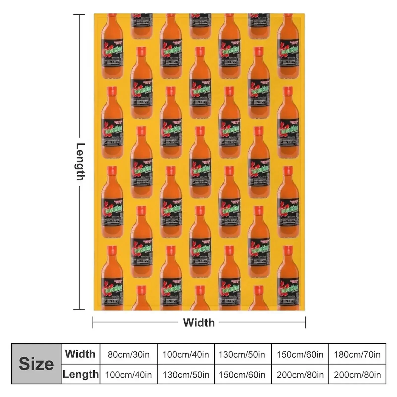 Mexican Hot Sauce Salsa Picante Throw Blanket Softest Luxury Designer Extra Large Throw Blankets