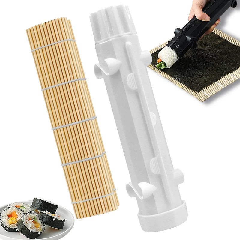 Ролик для суши 11,8 дюймов, суши-базука, инструмент для шеф-повара, рисовый валик, прочная машина для приготовления риса, форма для легкого приготовления суши