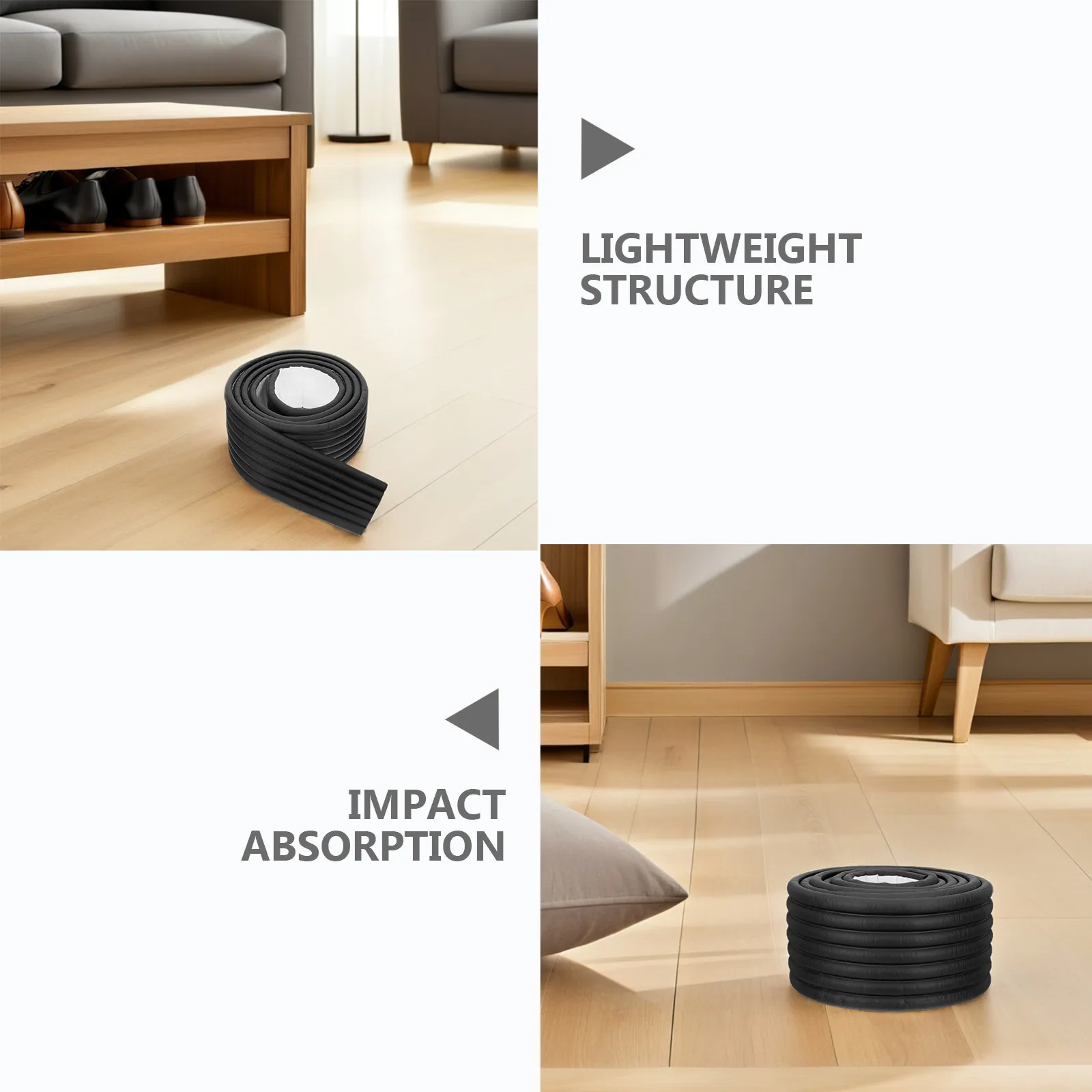 2 Rolls Self Adhesive Foam Ladder Pads Bunk Bed Ladder Cushion Impact Absorption Anti Slip Step Protector for Stairs