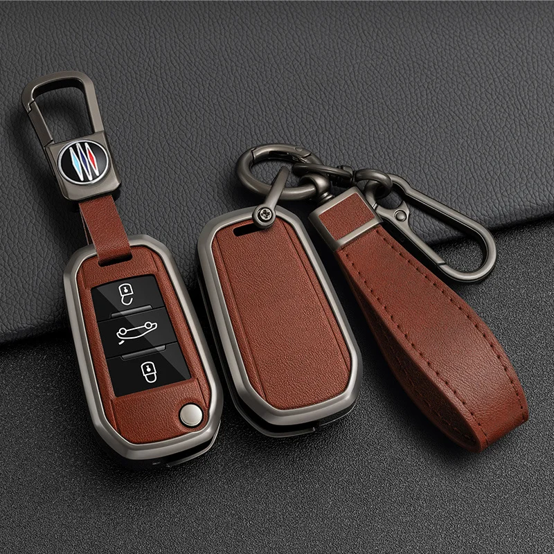 

Alloy Car Key Case Cover Shell For Citroen C3 C4 Berlingo 2021 For Peugeot 208 2008 301 308 3008 RCZ 508 408 2008 307