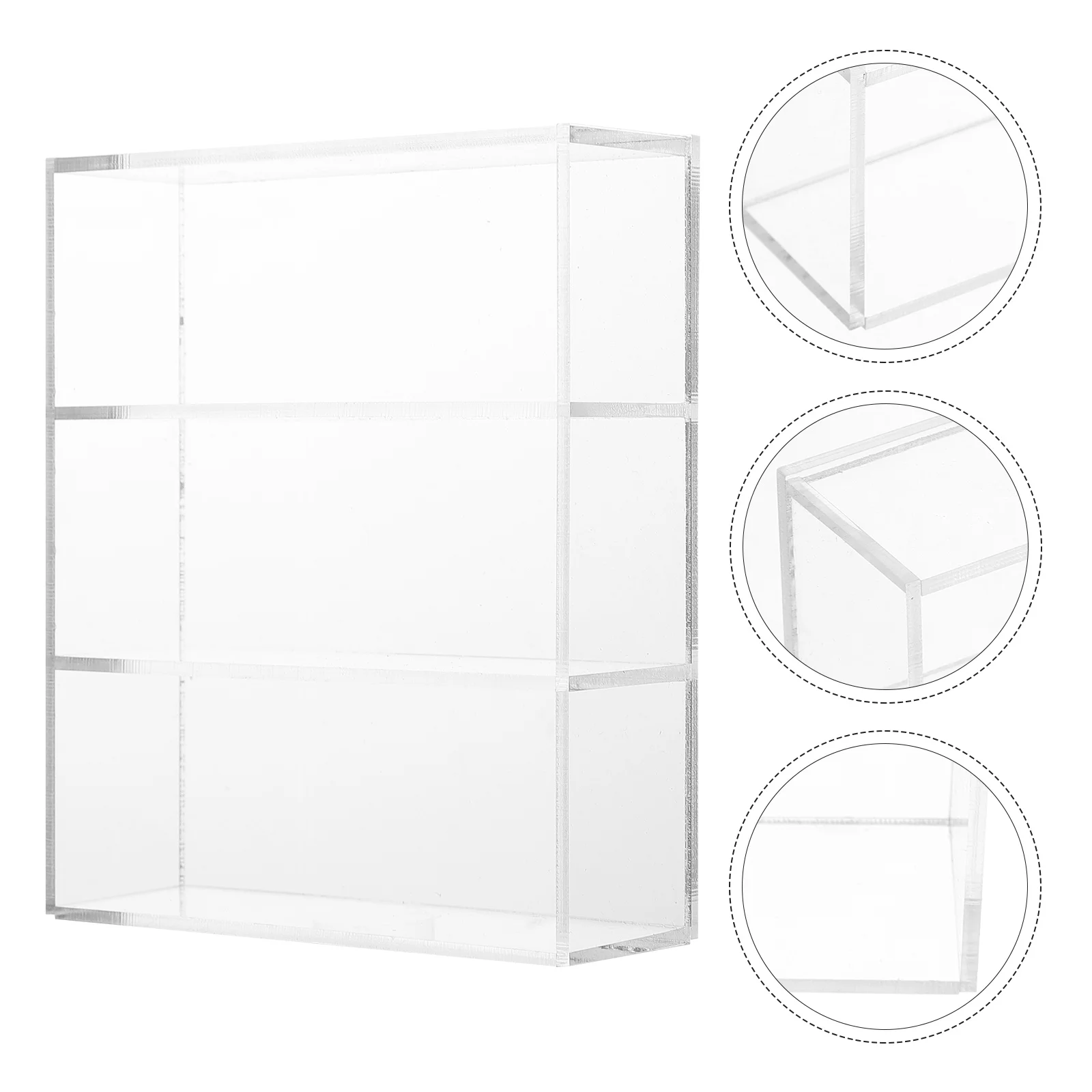 

Clear Book Shelf Bookcase Model Miniature Acrylic Furniture House Bookshelf Cake Cabinet Dessert Transparent Toy