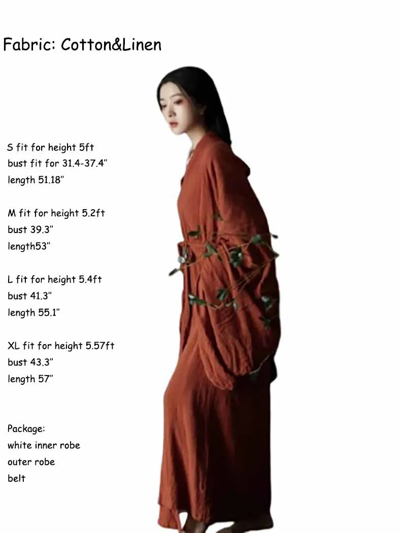 Cotton&Linen Hanfu Dress Women Chinese Traditional Hanfu Set Female Carnival Halloween Cosplay Costume Red Hanfu Dress Women