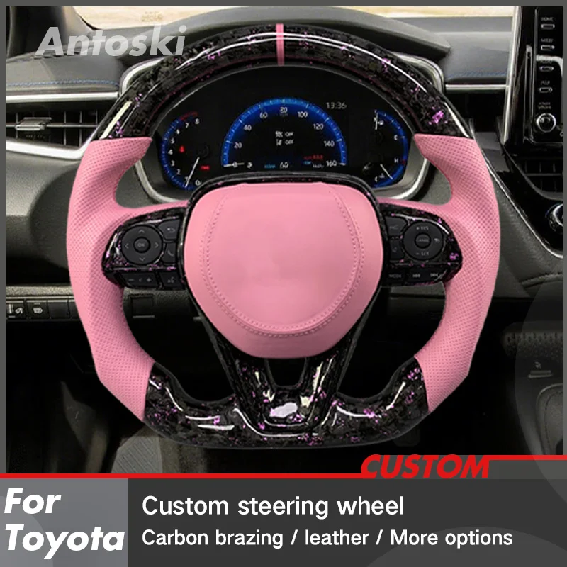 2014-2024 for Toyota Corolla Sports Style Customization Forged Carbon Fiber Steering Wheel Car Interior Upgrade