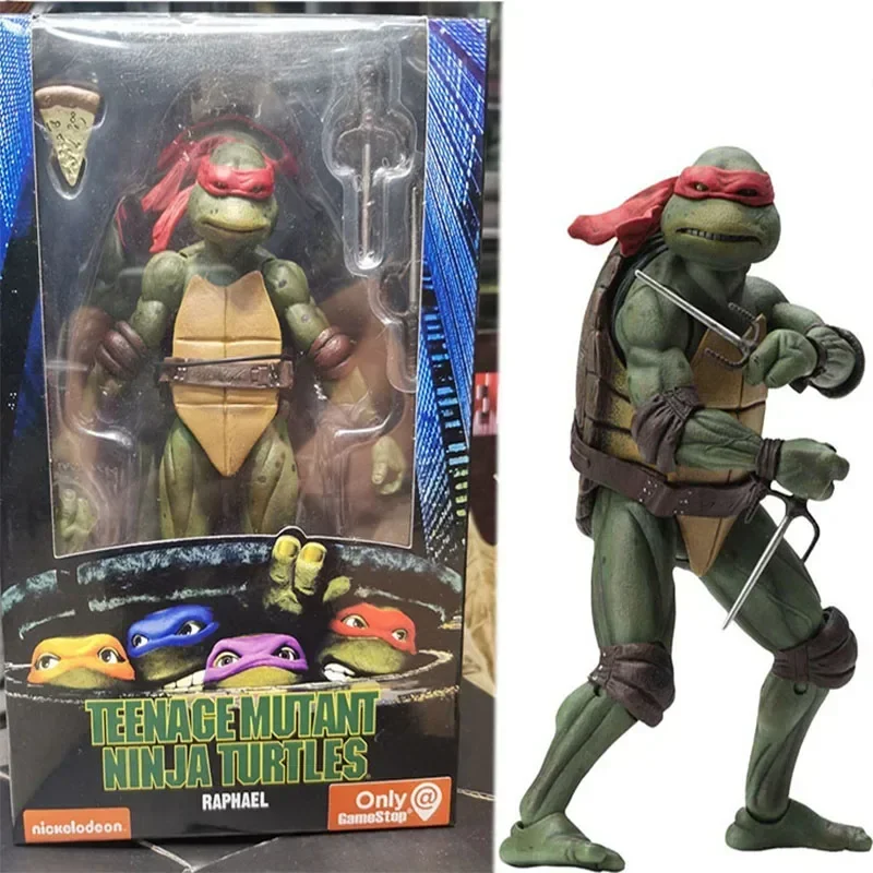 النينجا السلاحف أنيمي الشكل Neca 1990 فيلم طبعة محدودة نسخة نموذج بولي كلوريد الفينيل تمثال غرفة الديكور جمع هدايا عيد الميلاد